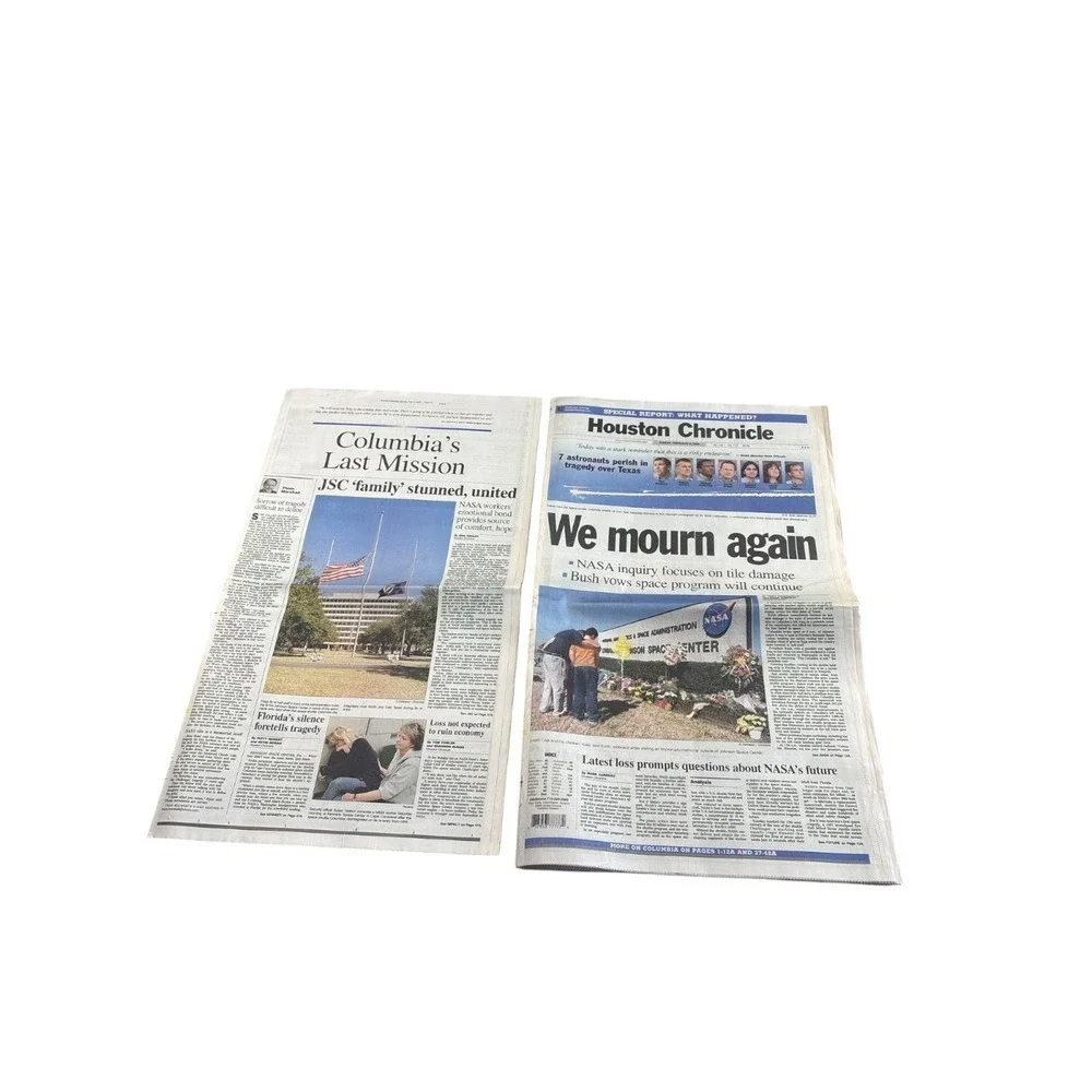 Feb 2 2003 Houston Chronicle We Mourn‎ Again Columbia Shuttle Disaster